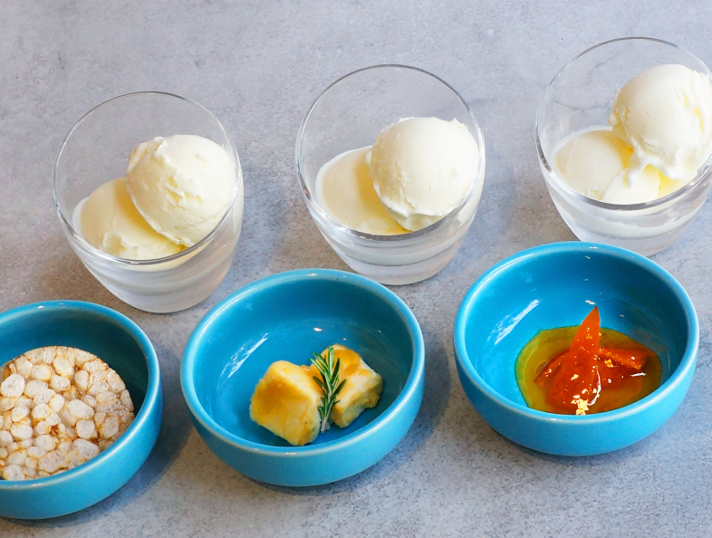 日本酒ジェラート食べ比べ3種